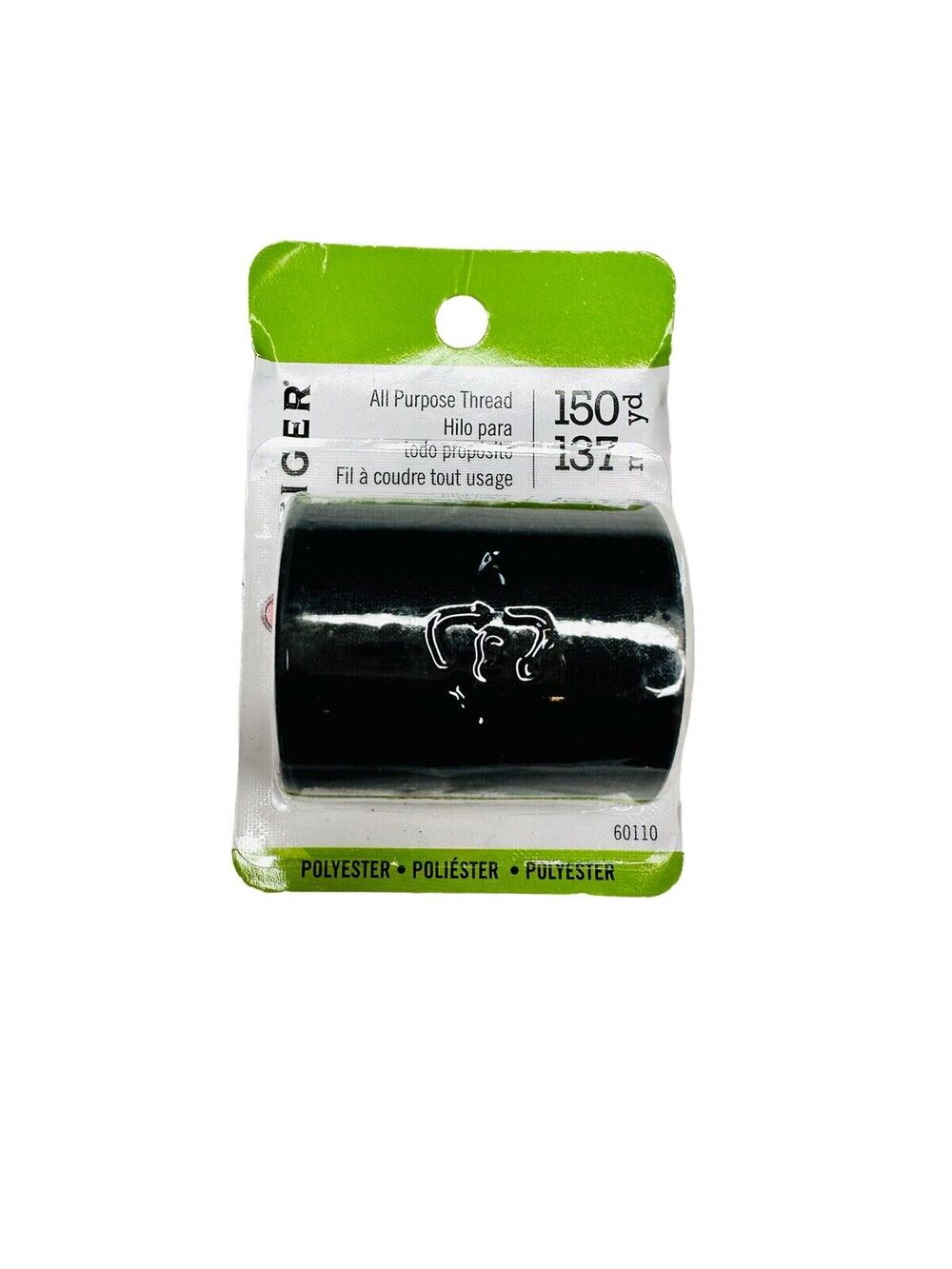 Singer All Purpose Polyester Thread 150yd Black 6 Pack Bundle Set Brand New